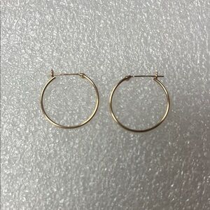 Elegant Gold Hoop Earrings 22k plated 16k gold